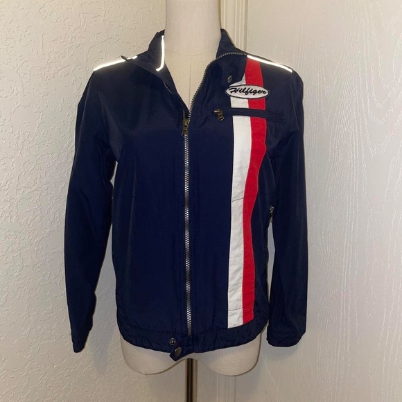 Vintage 90s Tommy Hilfiger Bomber Racing Jacket - Picture 3 of 10